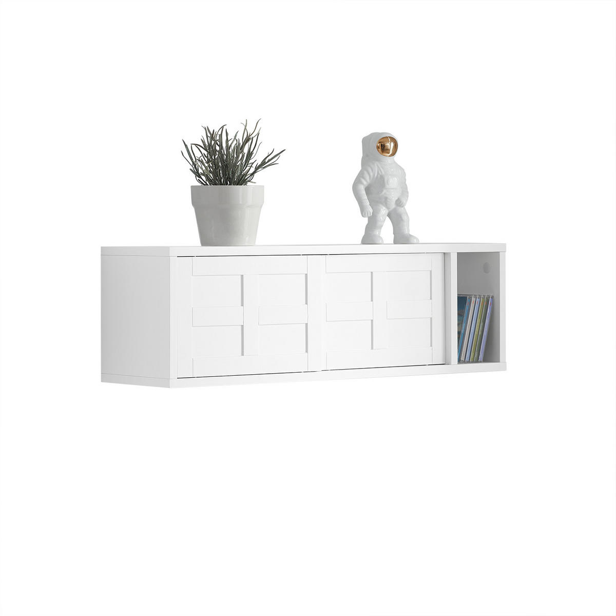 WANDGARDEROBE Weiß - Weiß, Holzwerkstoff (75/23/20cm) - SoBuy