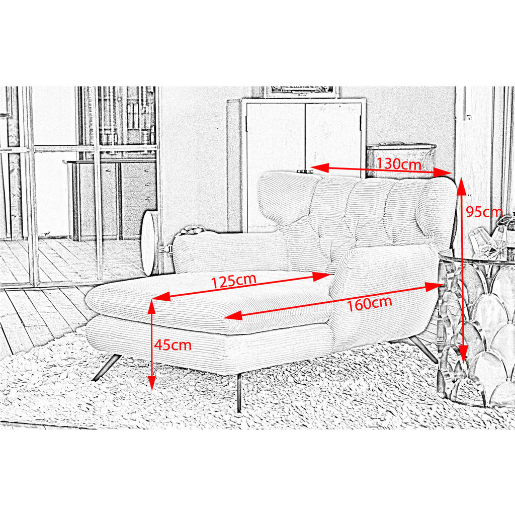 Thumbnail - Kawola Longseat, Dunkelgrün, Textil, Füllung: Polyetherschaumkern, 130x95x160 cm, Wohnzimmer, Sessel, Polstersessel
