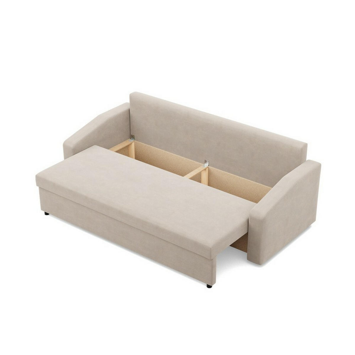 SOFA Neo mit abgeschrägter Armlehnen beige - Beige, Textil (220/92/92cm) - SIMKAM Furniture