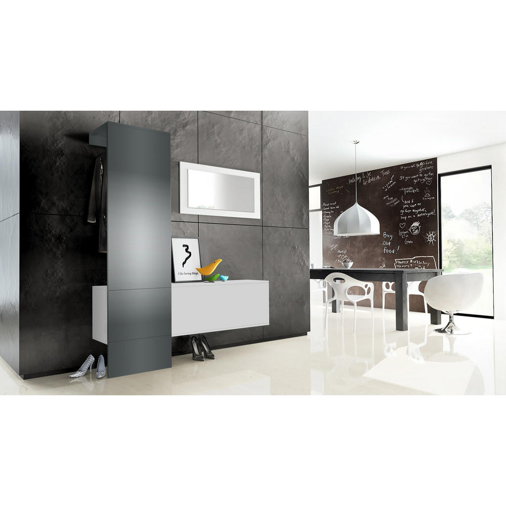 Thumbnail - Vladon Garderobe, Graphit, Holzwerkstoff, 156x193x35 cm, Garderobe, Garderoben-Sets & Serien, Garderoben-Sets