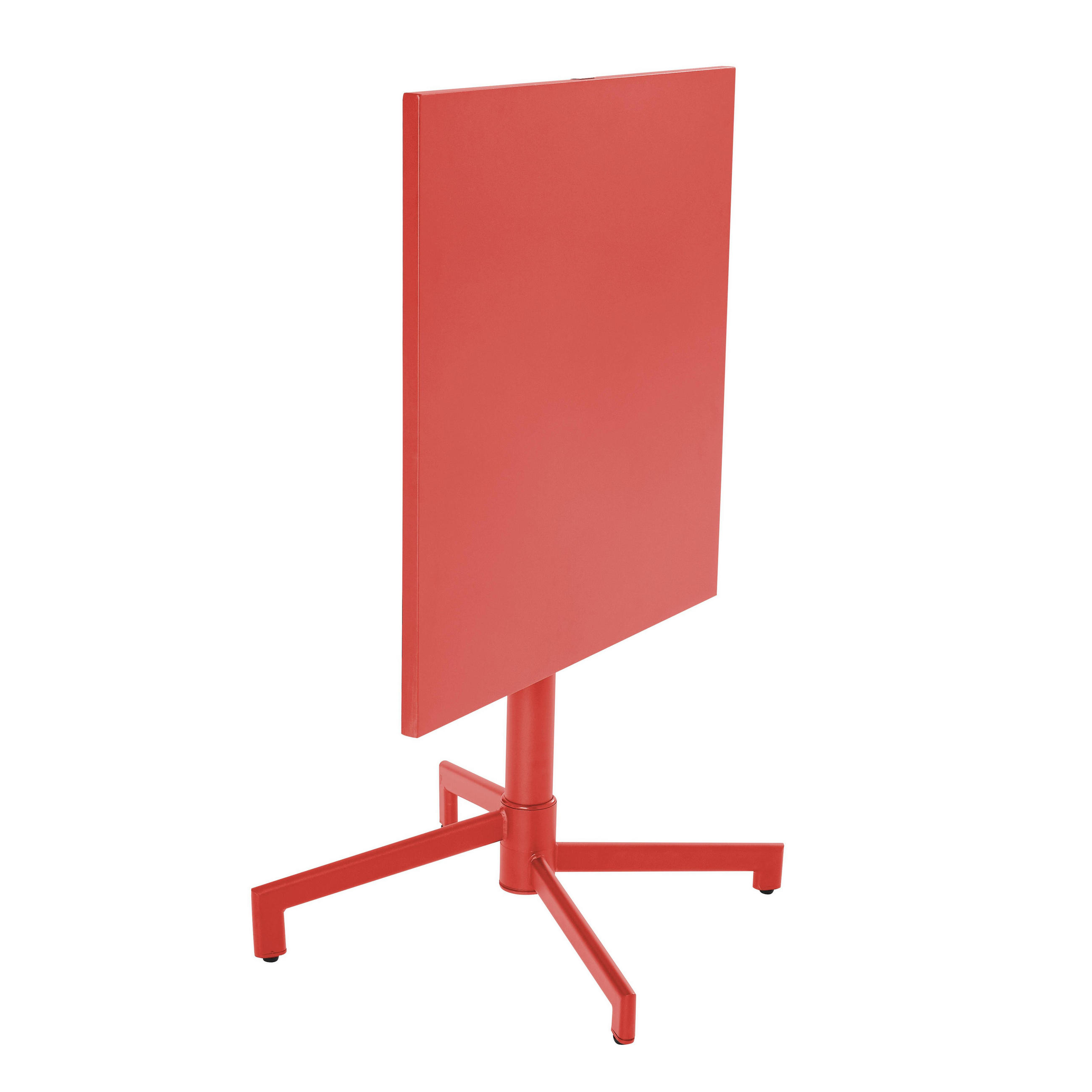 Thumbnail - Oviala Bistrotisch,, Rot, Metall, 4-Sitzer, quadratisch,Quadratisch, 70x72x70 cm, Gartenmöbel, Gartentische, Gartentisch...