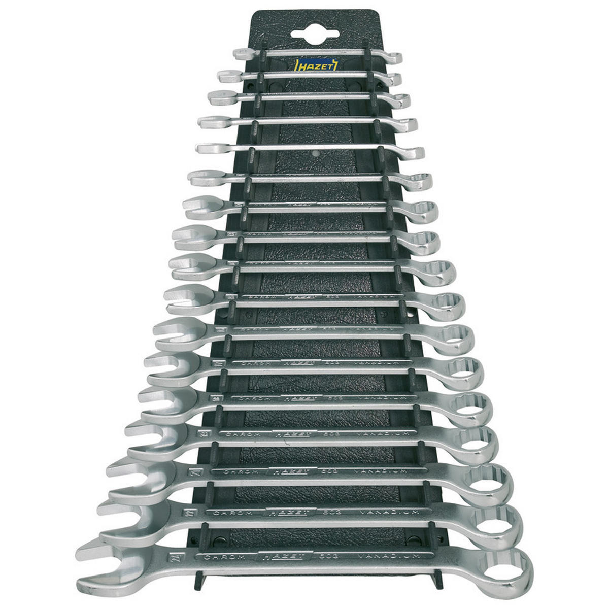 RING-MAULSCHLÜSSEL-SATZ 603/17H - Außen-Doppel-Sechskant Profil - Anzahl Werkze - Multicolor, Kunststoff (360/290/45cm) - Hazet