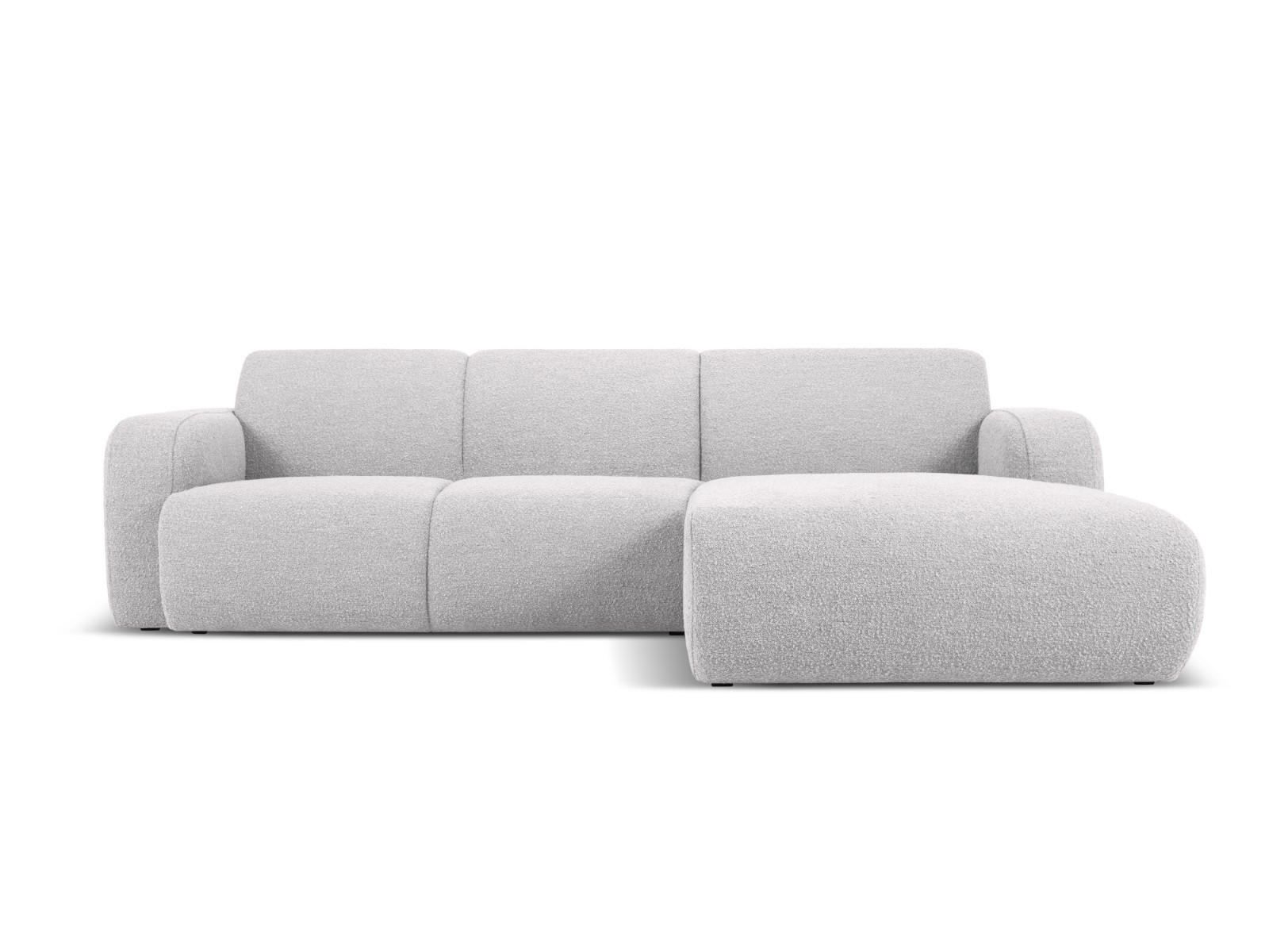 ECKSOFA rechts Molino aus Boucle hellgrau 4 Sitzplätze - Hellgrau, Textil (170/250cm) - Micadoni