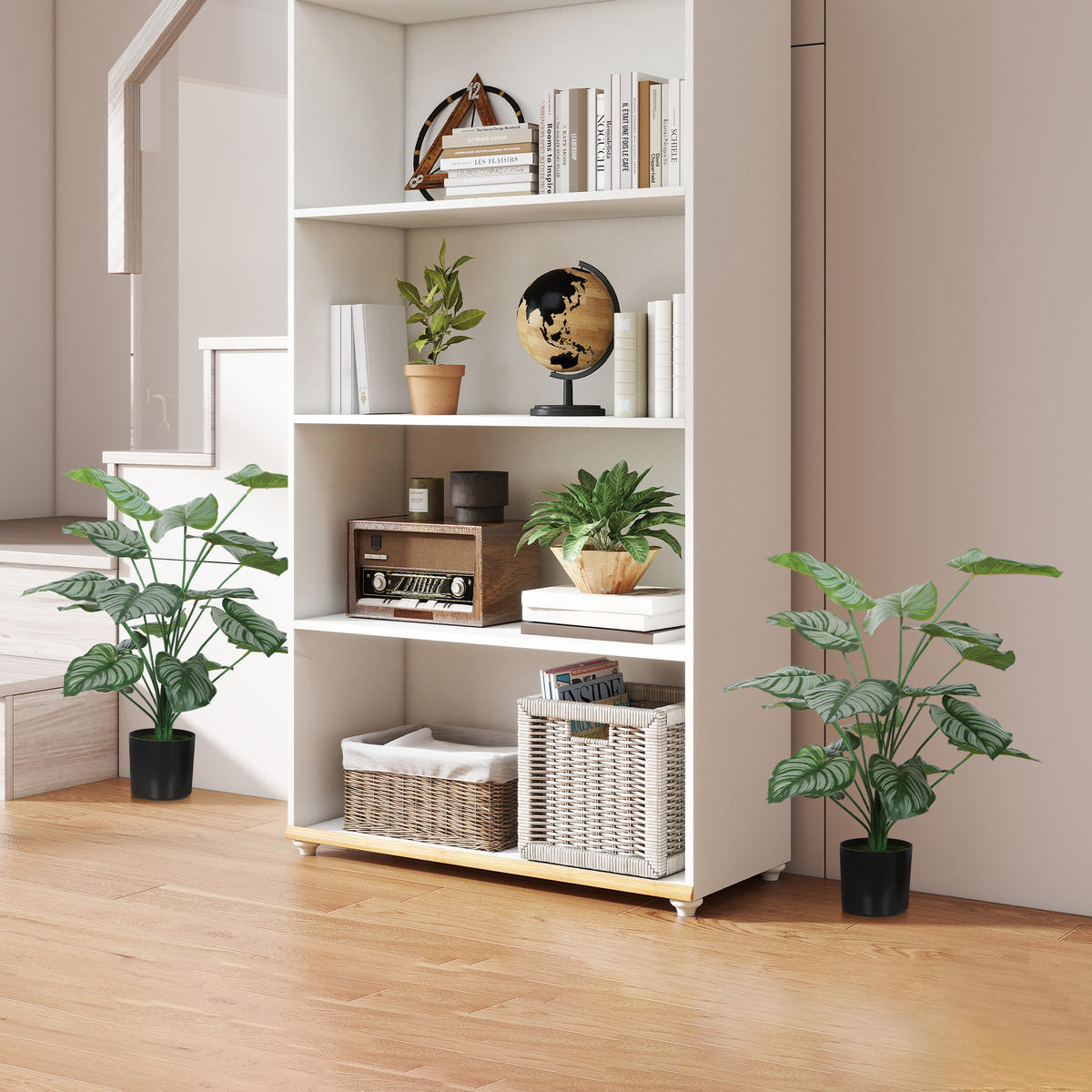 PFLANZENSET Grün realistisch mit Topf 65 cm (2er-Set) - Grün, Kunststoff (65cm) - PANGIVO