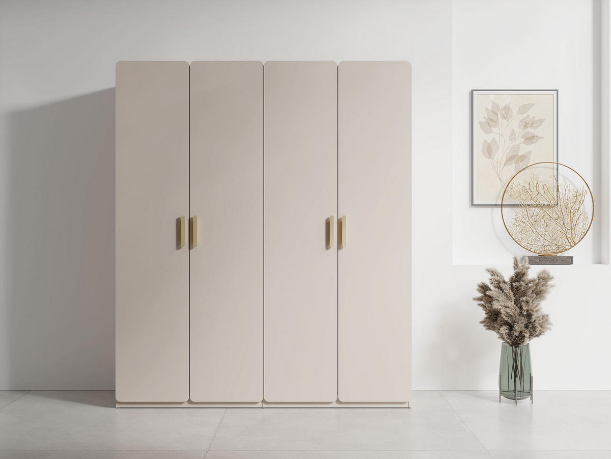 KLEIDERSCHRANK Beige 179/210/58 - Beige, Holzwerkstoff (179/210/58cm) - RAUMHIRSCH FURNITURE