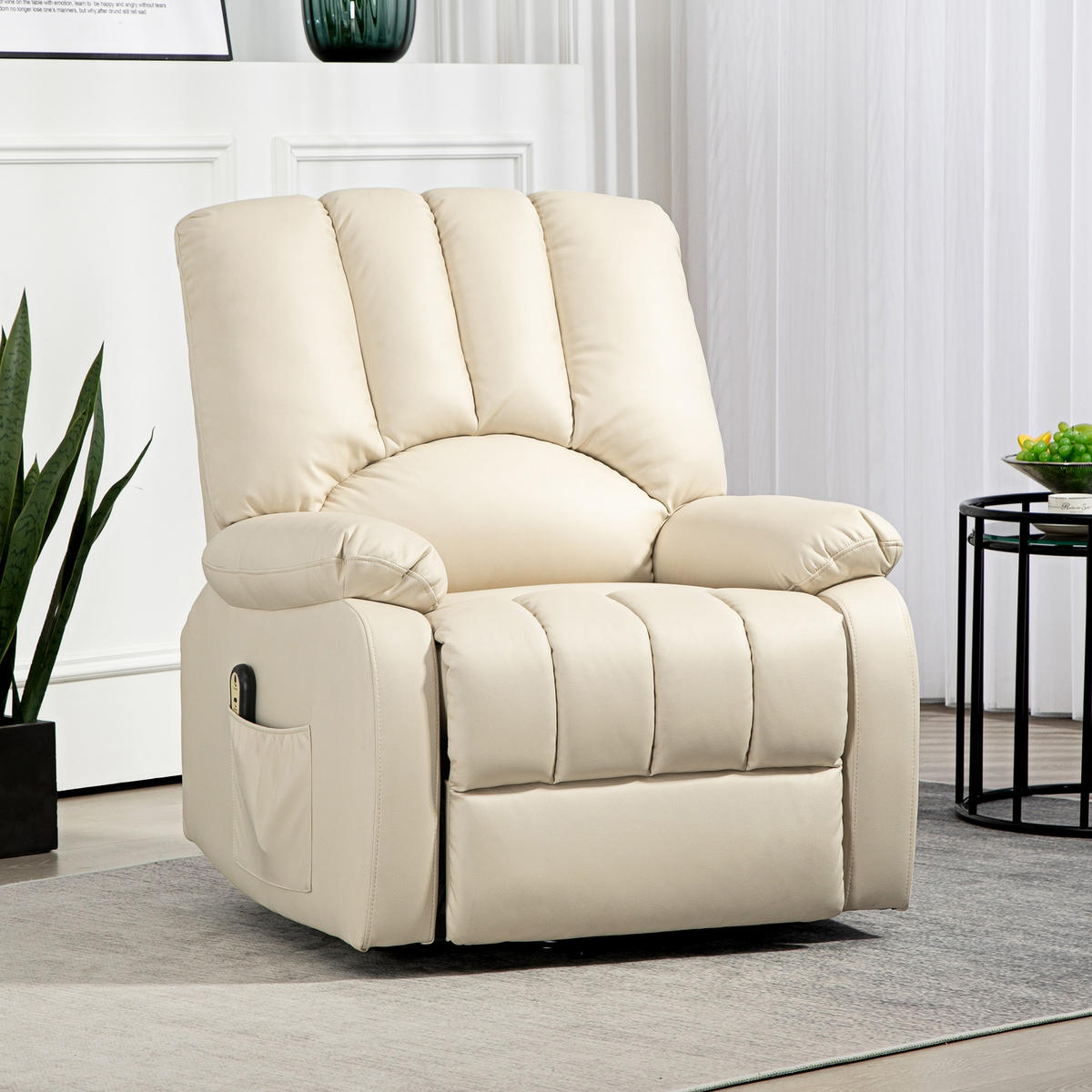 RELAXSESSEL DE-15374 elektrisch verstellbar mit Aufstehhilfe Beige - Beige, Metall (92/102/86cm) - ComfortXL