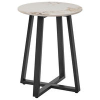 BEISTELLTISCH Schwarz/Weiß/Beige Ivins - Beige/Schwarz, Metall (45/45/55cm) - Beliani