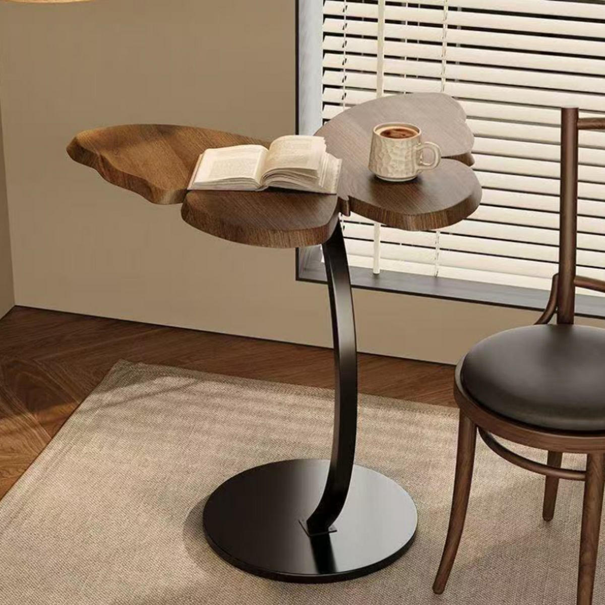 GARTENBEISTELLTISCH , Holz + Metall, 43 × 33 × 58 cm - Braun, Holz (43/33/58cm) - Weltevree