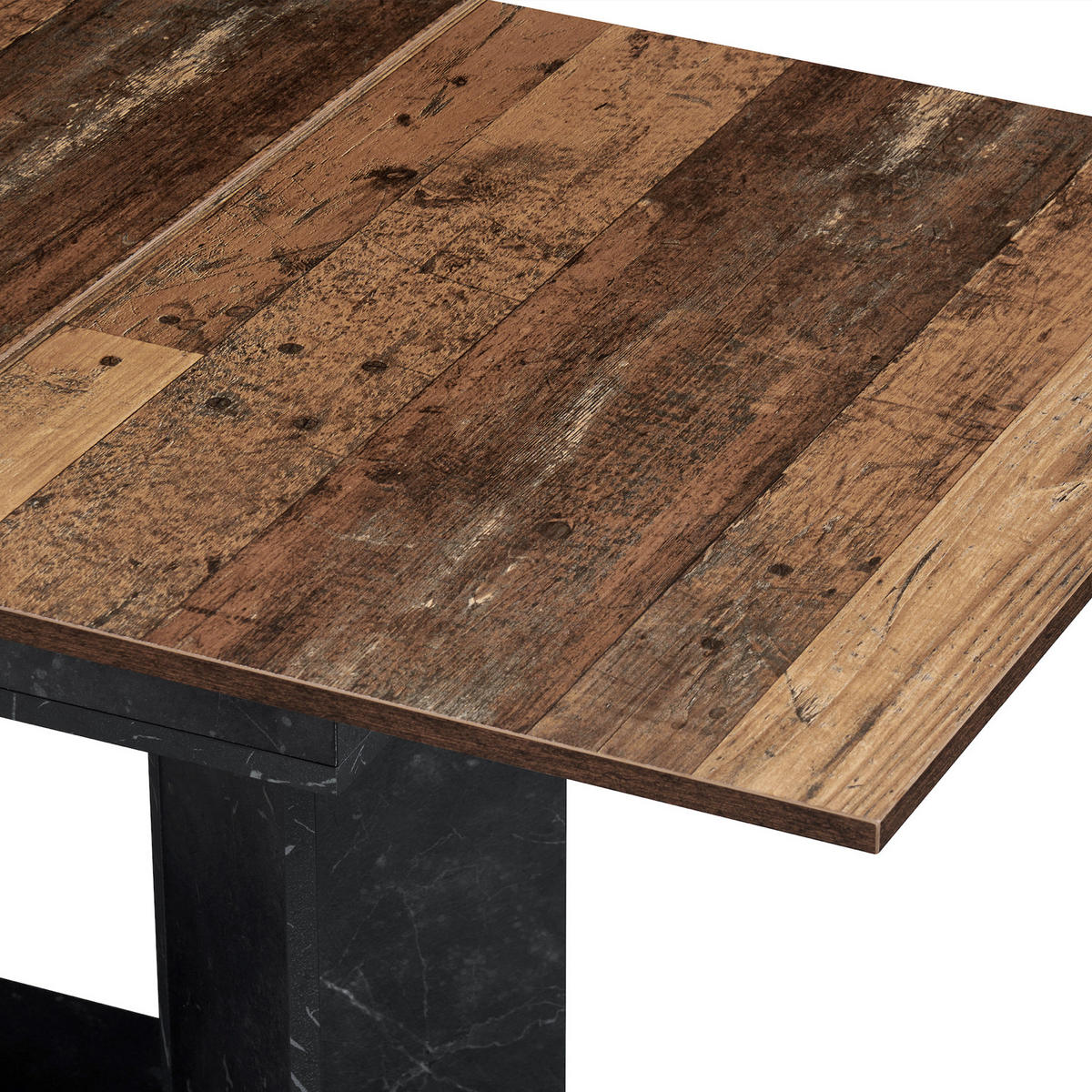 ESSTISCH VIVIAN 120-160/80/76 cm - Anthrazit/Sonoma Eiche, Holzwerkstoff (80/120/76cm) - B&D Home