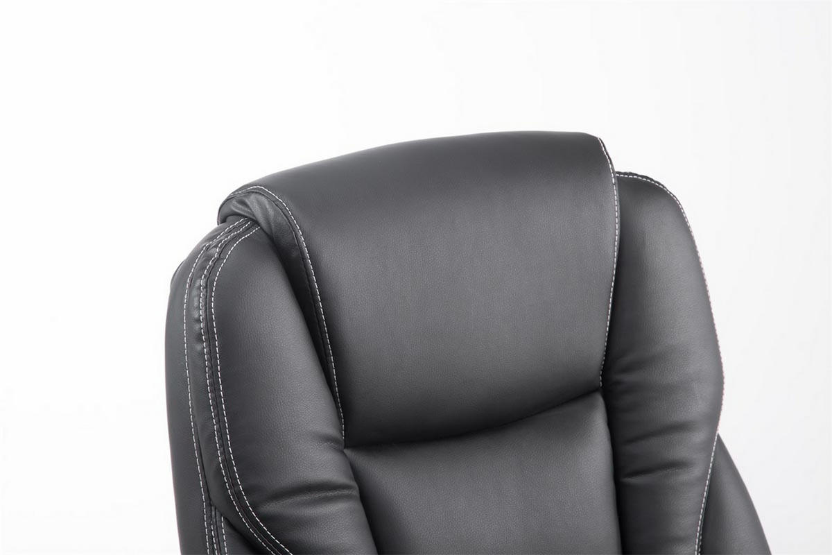 BÜROSTUHL Pacira, Kunstleder Schwarz - Schwarz, Textil/Metall (68/127/64cm) - TPFLiving