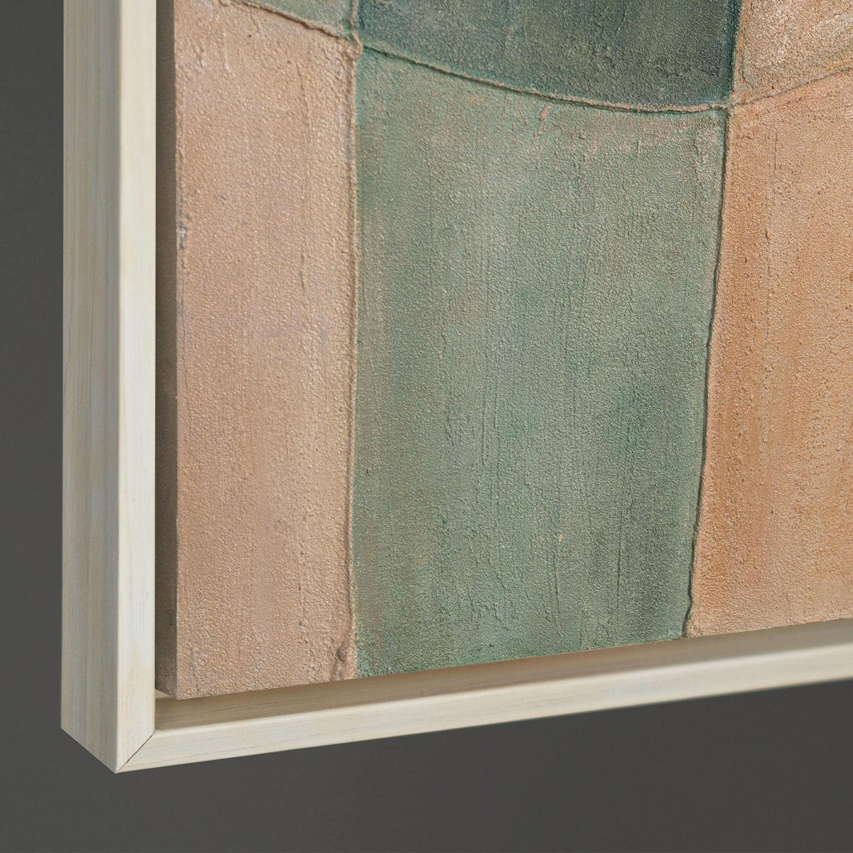 GEMÄLDE Kreislauf des Lebens Schattenfugenrahmen Beige 140x100 cm - Beige, Holz (140/100cm) - YS-art gallery