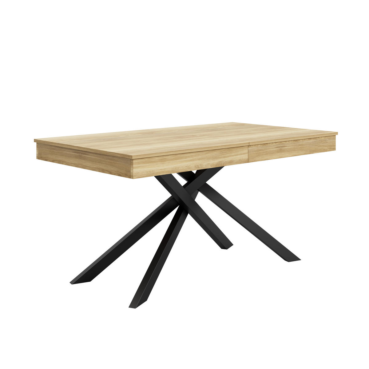AUSZIEHTISCH 140/180/80 cm Eiche MDF-Esstisch mit 93 mm Tischplatte - Eichefarben, Holzwerkstoff (180/80/76cm) - OKWISH
