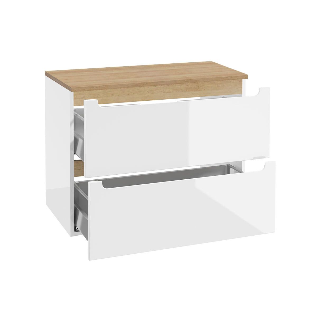WASCHTISCH 80cm Livia Weiß - Weiß, Holzwerkstoff (80/62.5/46cm) - Petits-meubles