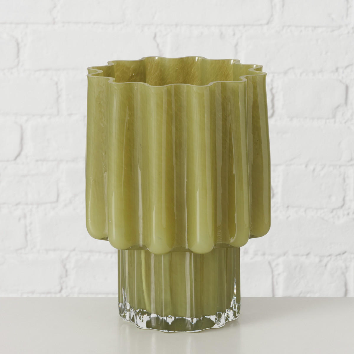 GLASVASE Ragusa H. 24 cm - Grün, Glas (17.7/24cm) - Boltze Home