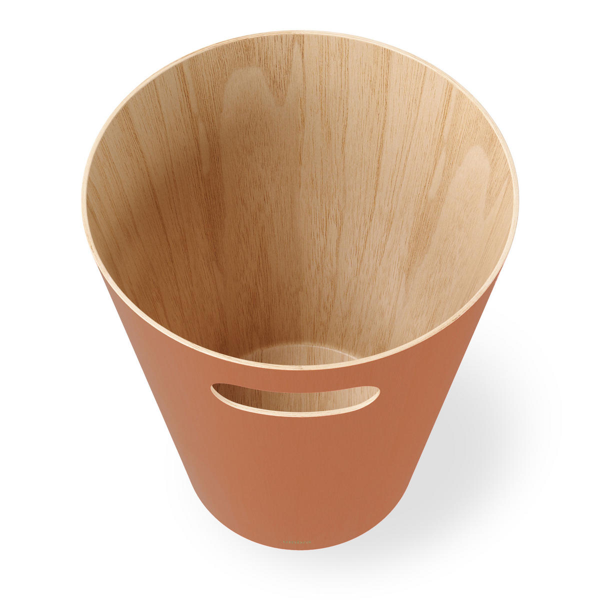 ABFALLEIMER Woodrow, Terrakotta Braun - Braun, Holz (23/28/23cm)