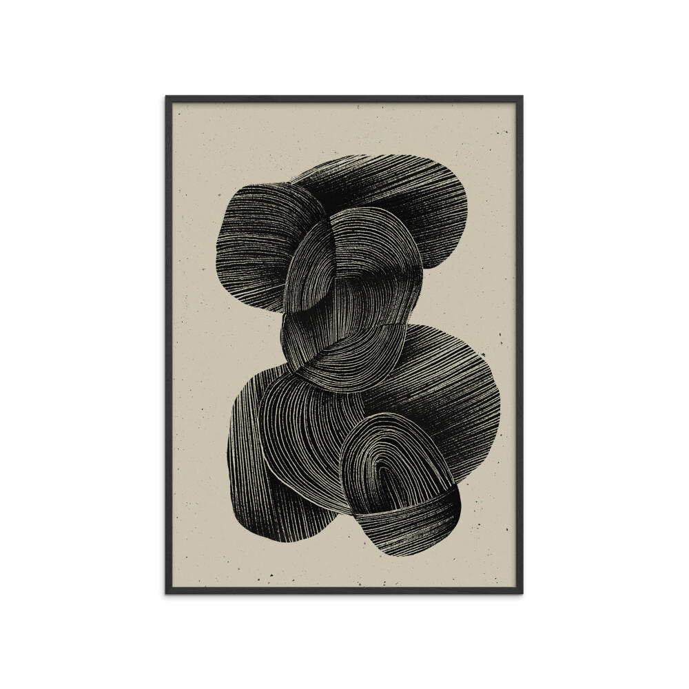 Poster&Frame Poster Schwarz, Schwarz 70x100 cm