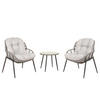 POLY-RATTAN GARNITUR Grau, Hellgrau - Hellgrau/Grau, Kunststoff - MCW