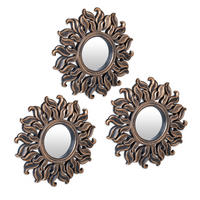 3XZRKADLÁ - medená, plast/sklo (24/24/2cm) - Relaxdays