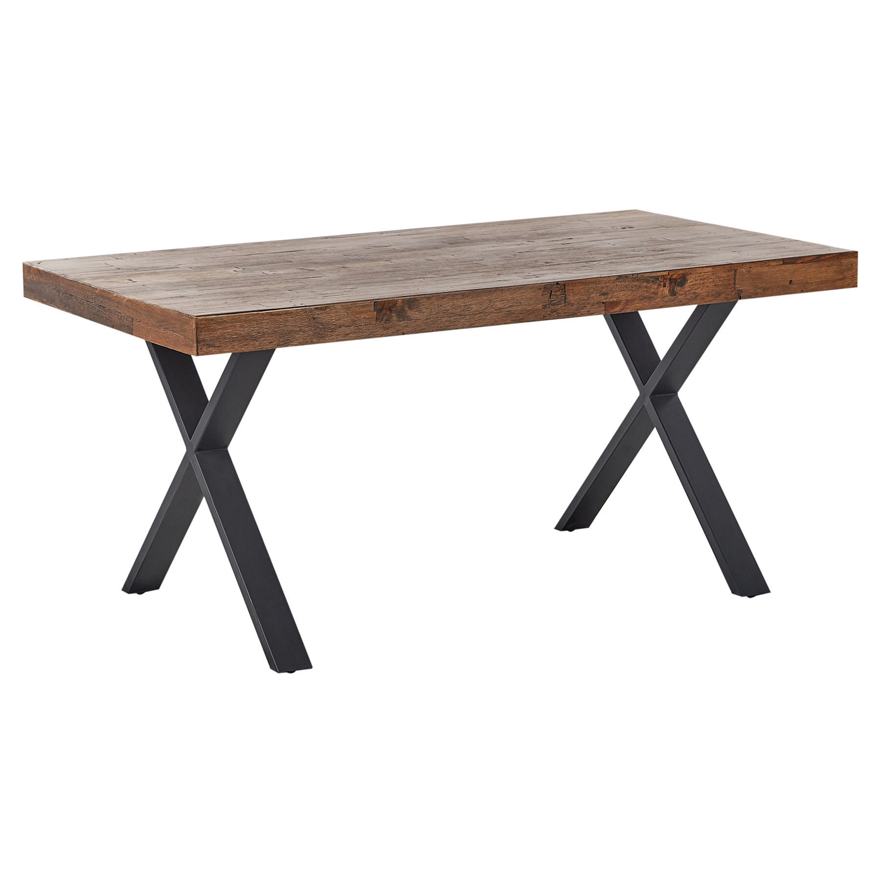 BLAGOVAONSKI STOL 160/90 cm tamni boja drva/crni Clifton - tamno smeđa/crna, drvo (160/90/75cm) - Beliani