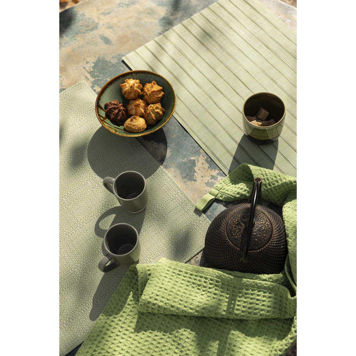TISCHSET Manoka wiesengrün 33 x 45 cm - Grün, Textil (33/45cm) - Winkler