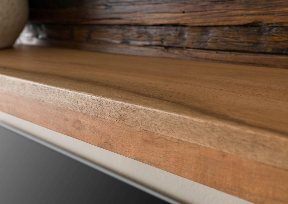 WANDREGAL Altholz 118x20x25 natur lackiert LYON #140 - Naturfarben, Holz (118/25/20cm) - Massivmoebel24