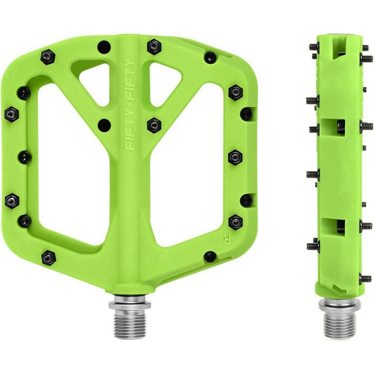FAHRRADPEDALE Nylon Composite Grün - Grün, Kunststoff (10.4/1.5/10.6cm)