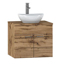 WASCHBECKENUNTERSCHRANK Colorado 2 Schubladen Eiche - 60 x 46 x 52 cm - Eichefarben, Holz (60/52/46cm) - Badplaats