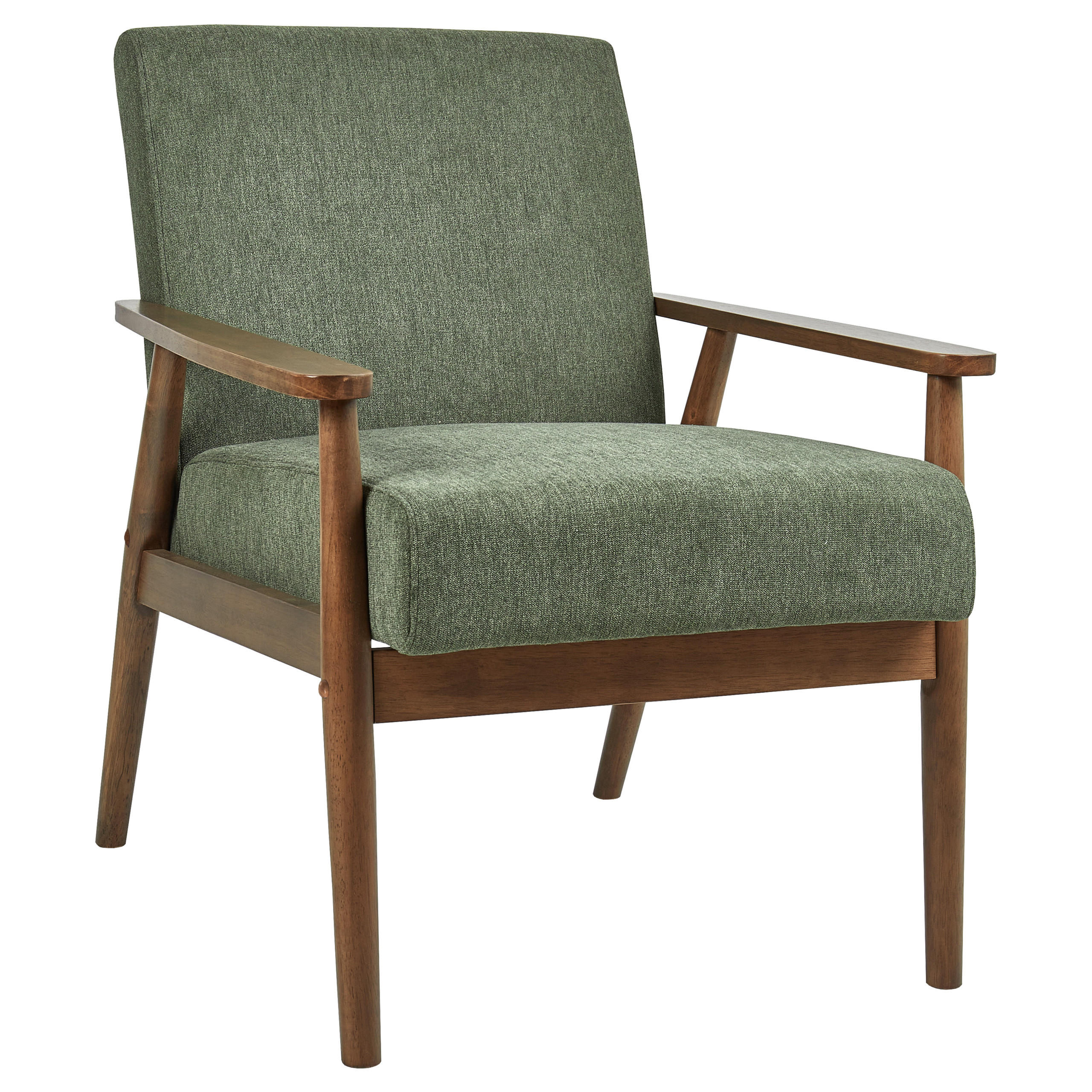 SESSEL Dunkelbraun/Grün Esrum - Braun/Grün, Textil (62/79/80cm) - Beliani