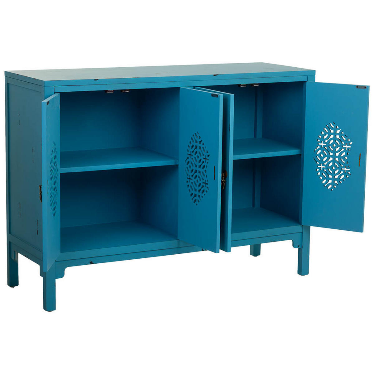 SIDEBOARD aus Holz 120x40x87 cm - Blau, Holz (120/86.5/40cm) - Wanderlust