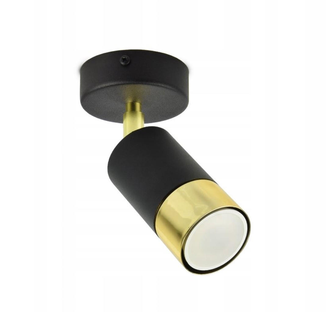 DECKENLEUCHTE Milano Tube - Goldfarben/Schwarz, Metall (8/8/18cm) - kiki design