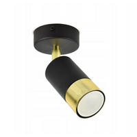 DECKENLEUCHTE Milano Tube - Goldfarben/Schwarz, Metall (8/8/18cm) - kiki design