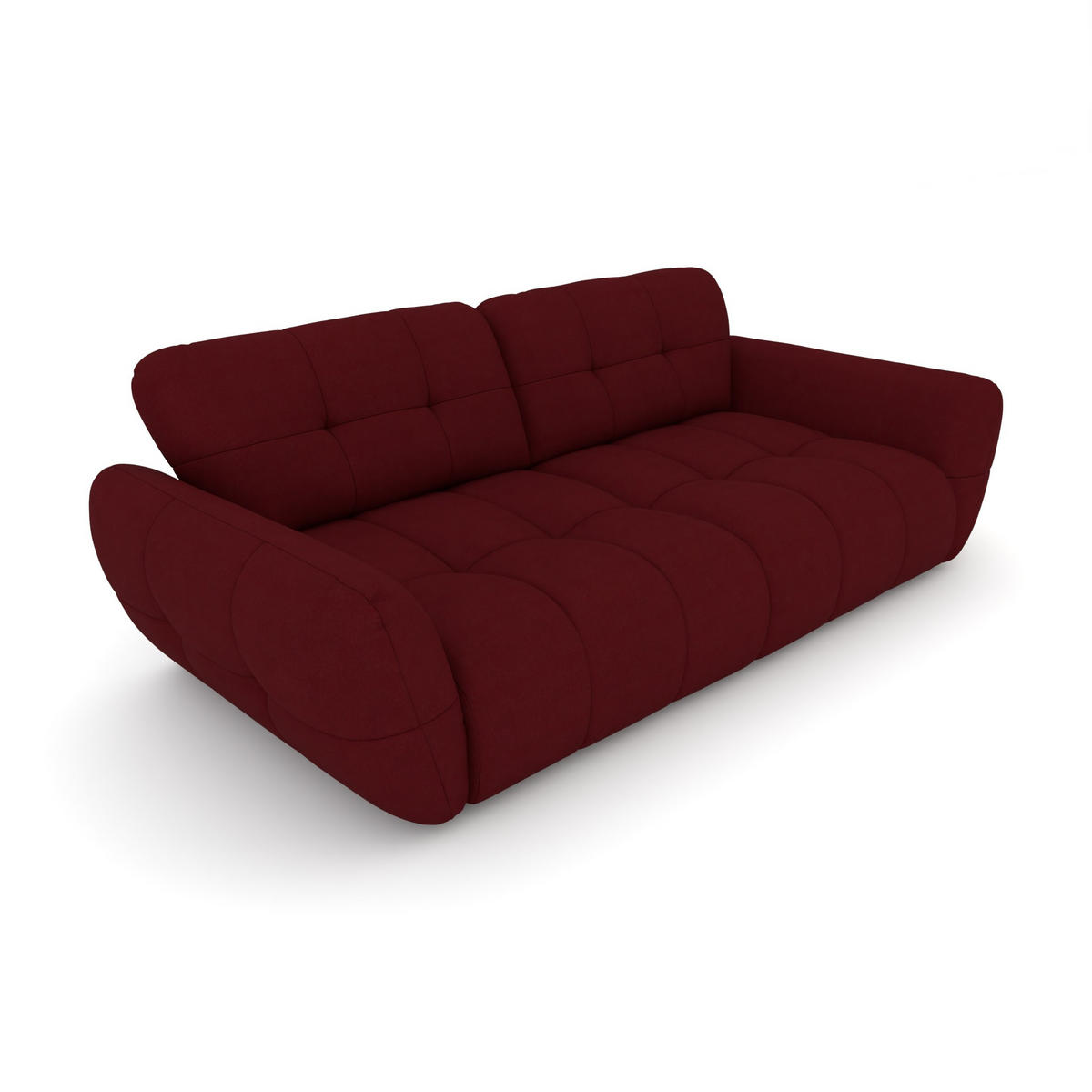 BIGSOFA Vannes Chenille Rot 272/134/68 cm - Bordeaux, Kunststoff/Textil (272/68/134cm) - foamnova