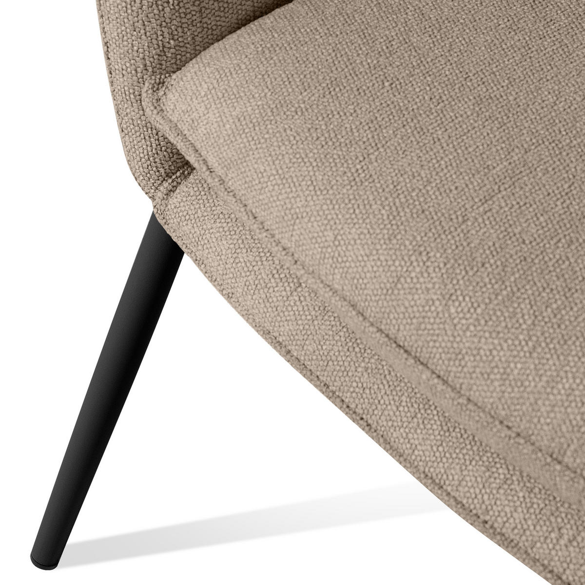 GARTENMÖBELSET SOLIS Gartenlounge-Set, hellbraun/schwarz - Hellbraun, Textil/Metall - KONSIMO®