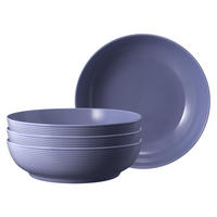 FOODBOWLS Beat Color Glaze Fliederblau ø 25,5 cm 4er Set - Lila, Keramik (25.5cm) - Seltmann Weiden