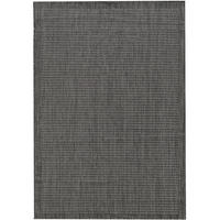 TEPPICH Outdoor Flachgewebe Uni-Farbe Polypropylen Balkon Schwarz Rechteckig 240x340 - Schwarz, Textil (240/340cm) - KADIMA DESIGN