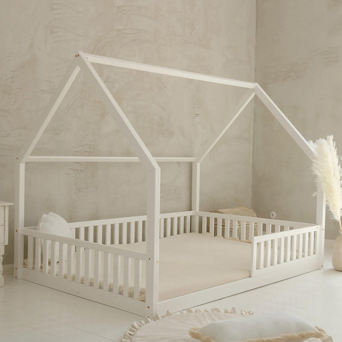 DOMČEKOVÁ POSTEĽ 140/200 Daisy Prírodné drevo - hnedá, kompozitné drevo (140/200cm) - Petits-meubles