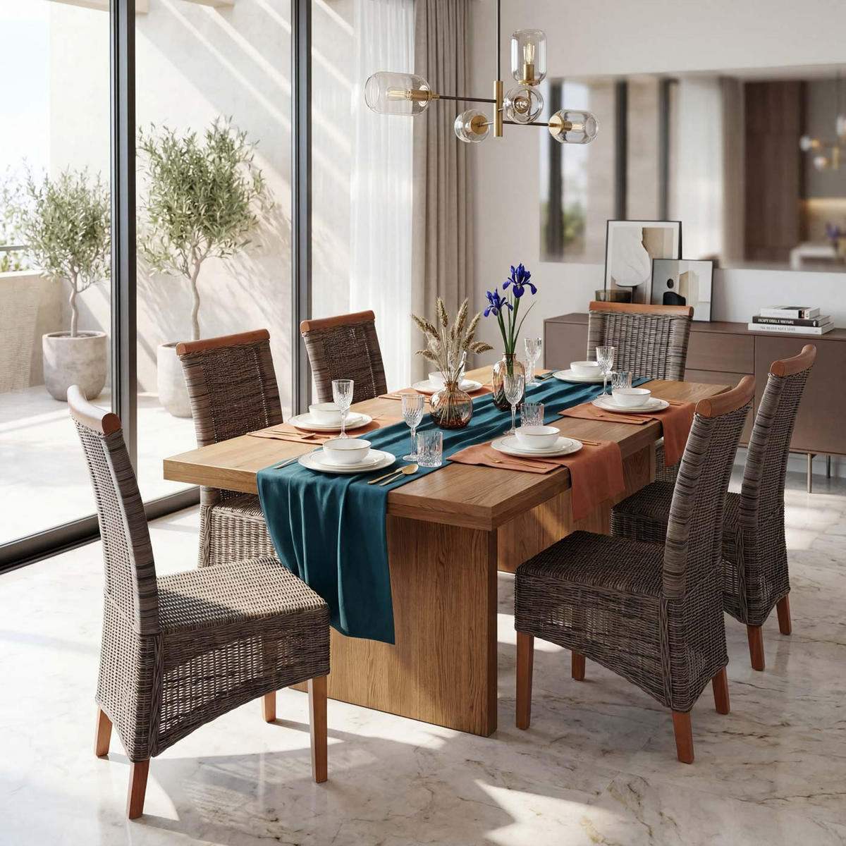 ESSZIMMERSTUHL Braun 6er-Set - Graubraun/Braun, Holz (46/97/59cm) - MCW