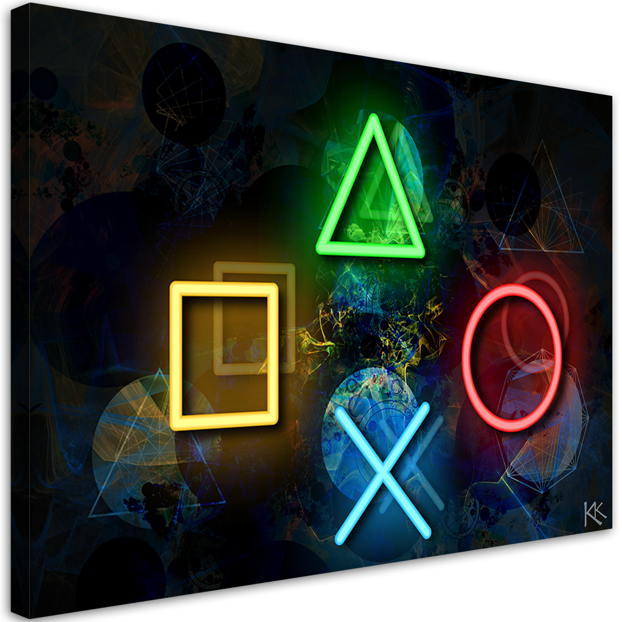 WANDBILD tasten für den controller - Multicolor, Textil (60/40cm) - Feeby