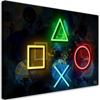 WANDBILD tasten für den controller - Multicolor, Textil (60/40cm) - Feeby