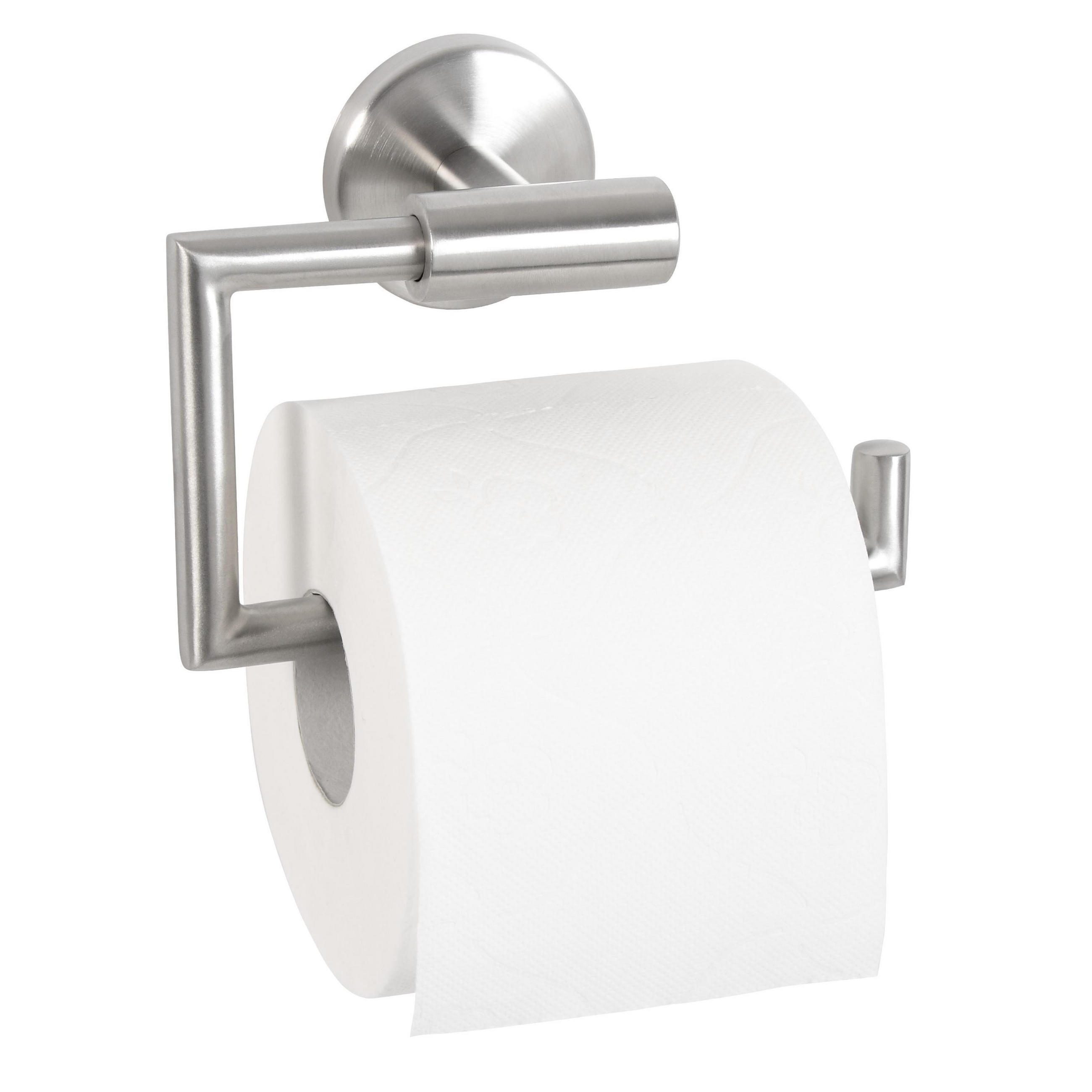 TOILETTENPAPIERHALTER PIAZZA, Edelstahl, matt - Edelstahlfarben, Metall (15.5/11/6cm) - bremermann