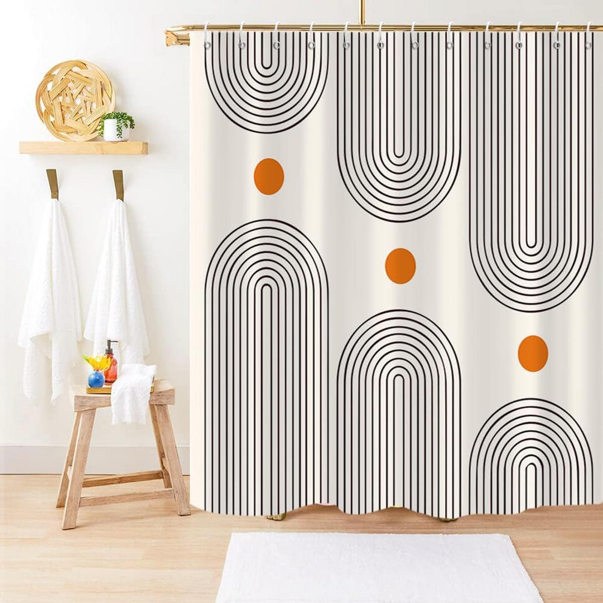 DUSCHVORHANG Boho Polyester bedruckt wasserdicht schimmelresistent maschinenwaschbar Dekoration - Multicolor, Textil (180/180cm) - MCBOSON