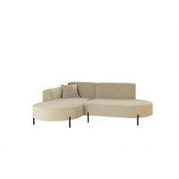 ECKSOFA L-Form Designer Modena Rein Stoff Quelle Beige Links - Beige, Holz/Textil (165/236cm) - Kaiser Möbel