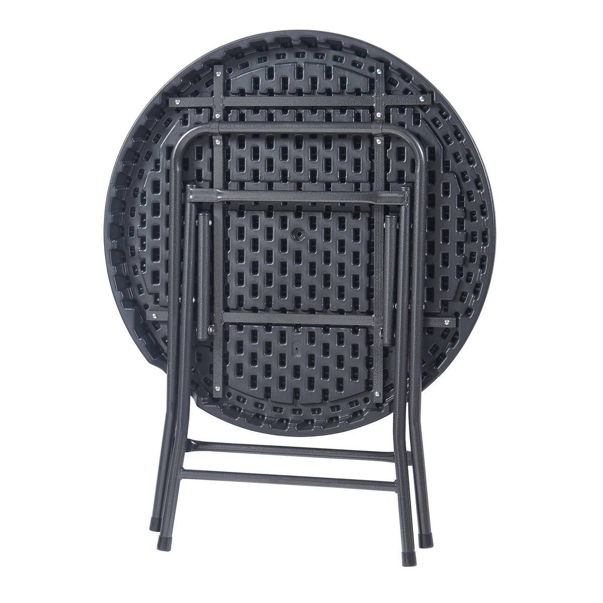 KLAPPTISCH Mark - Schwarz, Kunststoff/Metall (80/80/74cm) - [en.casa]