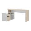 ECKSCHREIBTISCH Weiß, Eiche 92/139/75 cm - Eichefarben/Weiß, Holzwerkstoff (92/139/75cm) - DMORA