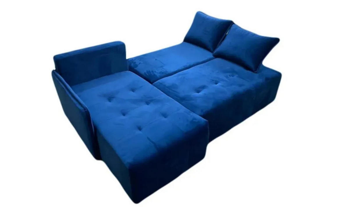 ECKSOFA GREND, L-Form mit Schlaffunktion und Bettkasten, Dunkelgrau, links, Veloursstoff - Dunkelgrau, Textil (210/140cm) - Sepro Meble