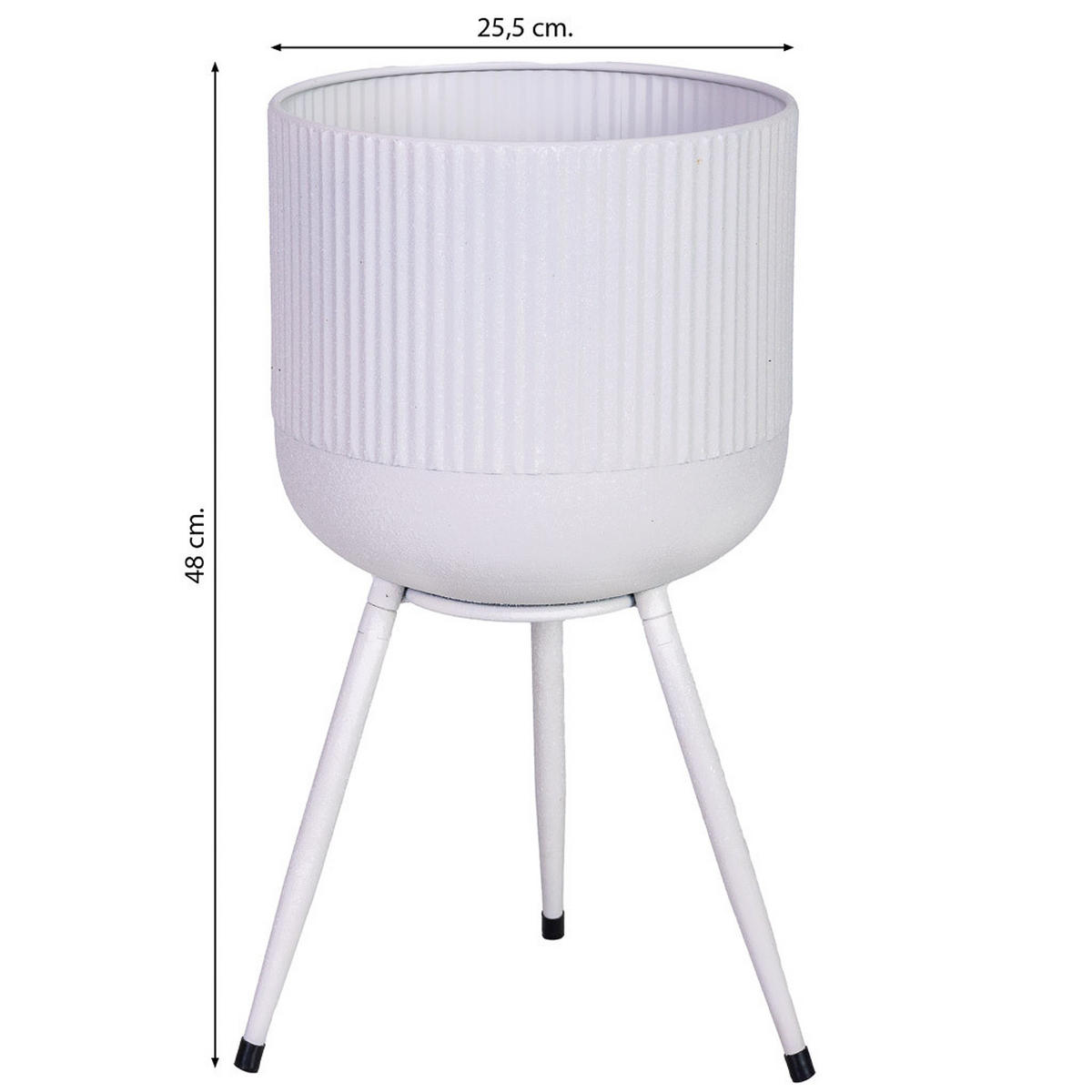 PFLANZENSTÄNDER aus Metall, weiß, 26x48cm - Weiß, Metall (48cm) - Wanderlust