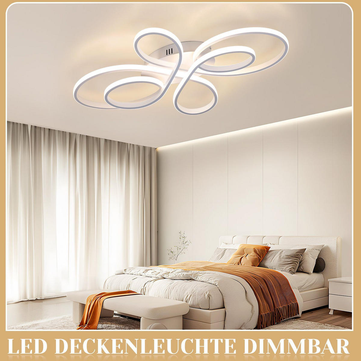 LED-DECKENLEUCHTE Alaric 100/58/9 cm - Weiß, Metall (100/58/9cm) - Nettlife