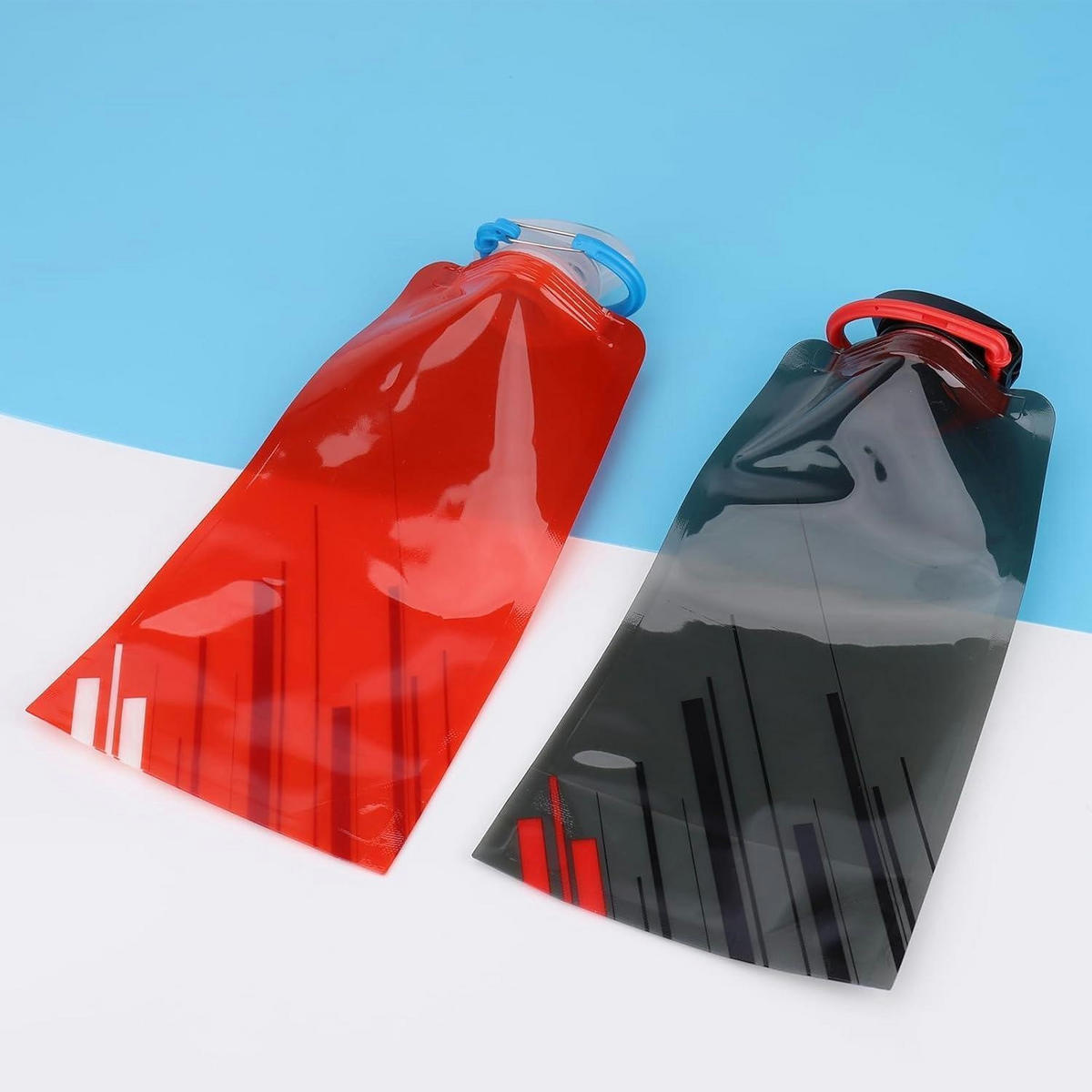 TRINKFLASCHE 2-teiliges Set faltbar 700 ml - Multicolor, Kunststoff (13/26cm)