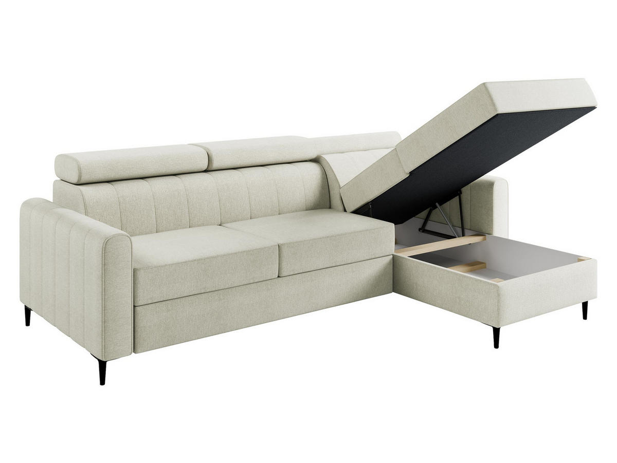 ECKSOFA Toronto III - Hellgrau/Schwarz, Holz/Kunststoff (250/169cm) - MIRJAN24