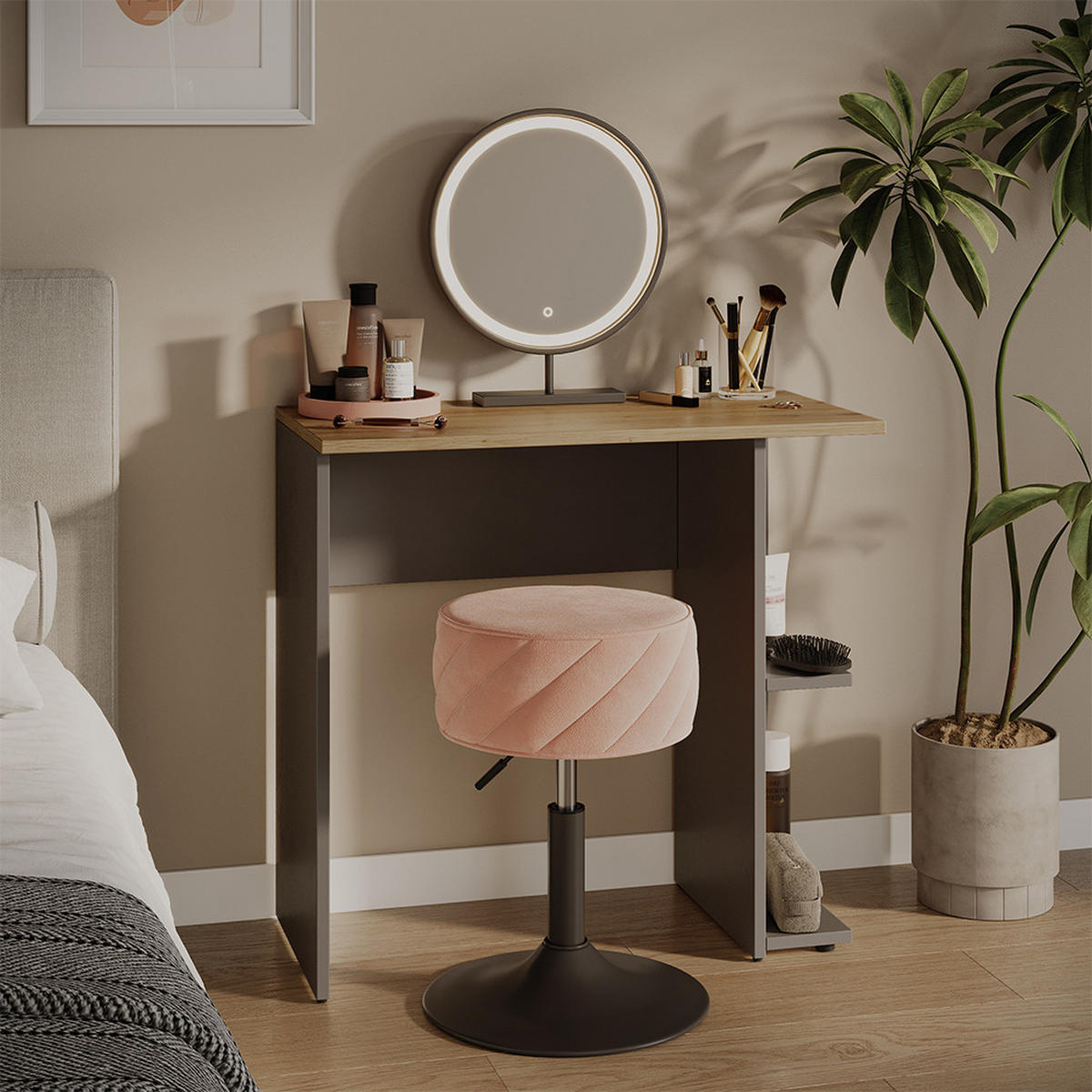 PSACÍ STŮL Simple Antracit 80 x 40 cm - antracitová, kompozitní dřevo (40/80/76cm) - Vicco